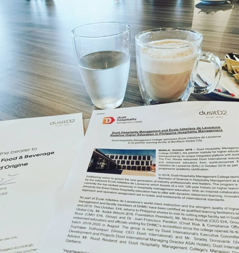 Dusit Hospitality Management BGC Hotel Tour – Ecole hôtelière de Lausanne