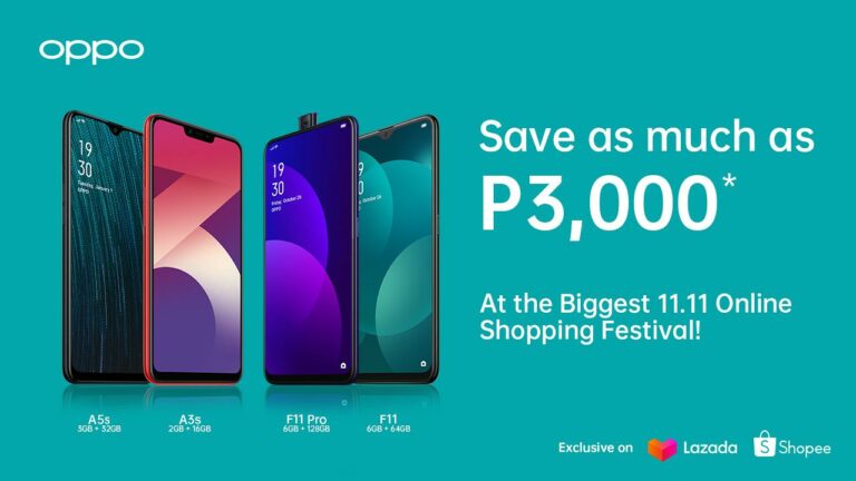 Score up to 25% off on select OPPO smartphones and many more on annual 11.11 Online Shopping Festival